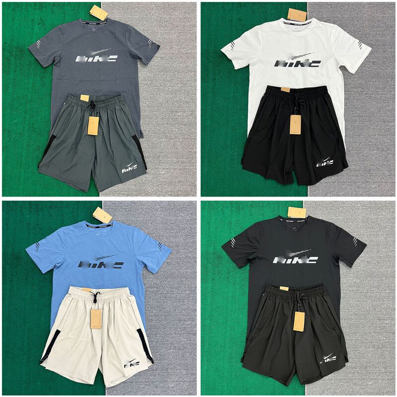 Popular ice silk sports suit for men and women, summer casual shorts, short-sleeved, quick-drying, breathable, loose-fitting, suitable for fitness and running Popular ice silk sports suit for men and women, summer casual shorts, short-sleeved, quick-drying, breathable, loose-fitting, suitable for fitness and running