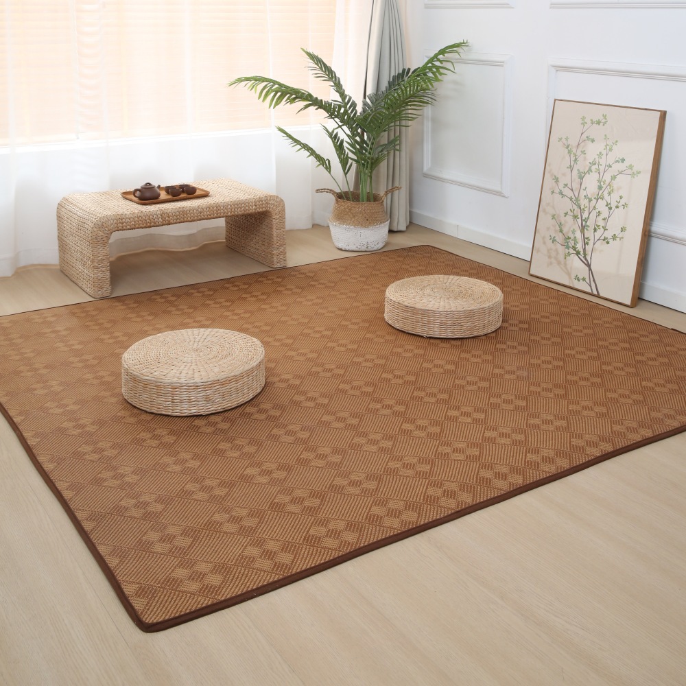 Estera de ratán Estera Alfombra Alfombra Alfombra Alfombra para gatear Estera de bebé Estera de tatami para dormitorio Colchón de dormitorio de seda de hielo