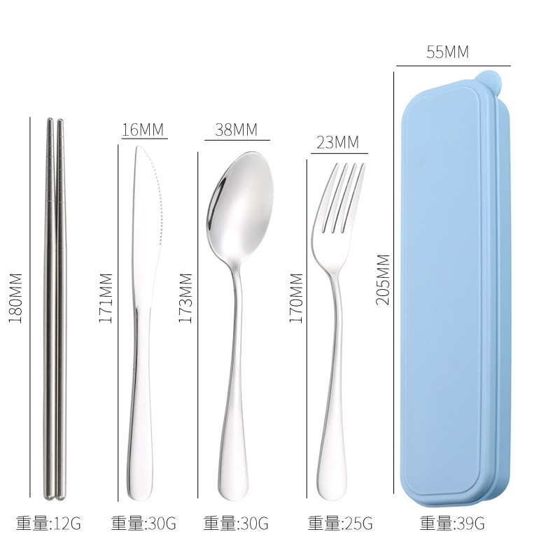 Cuchillo y tenedor de cubierta de acero inoxidable transfronterizo cuchillo y tenedor de tres piezas hotel cuchillo y tenedor de filete de comida occidental conjunto portátil regalos