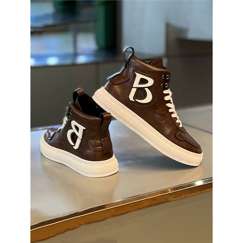 Hong Kong Same Style Supreme High-Top Shoes for Men, Thick-Soled Casual Versatile Soft-Soled Sneakers for Men, Size XS