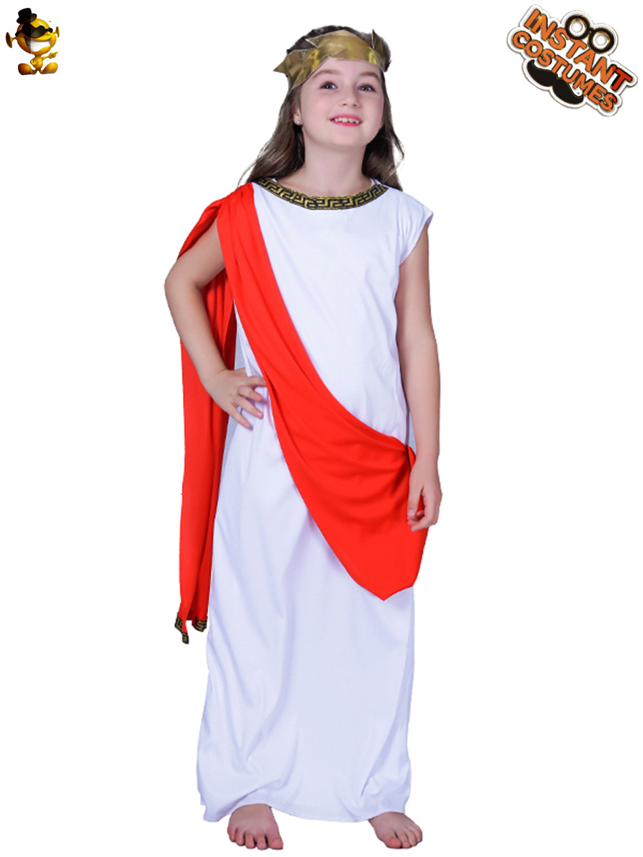 De los niños de la muchacha griega anciano diosa traje de la mascarada etapa rendimiento traje de Halloween Cosplay traje image 5