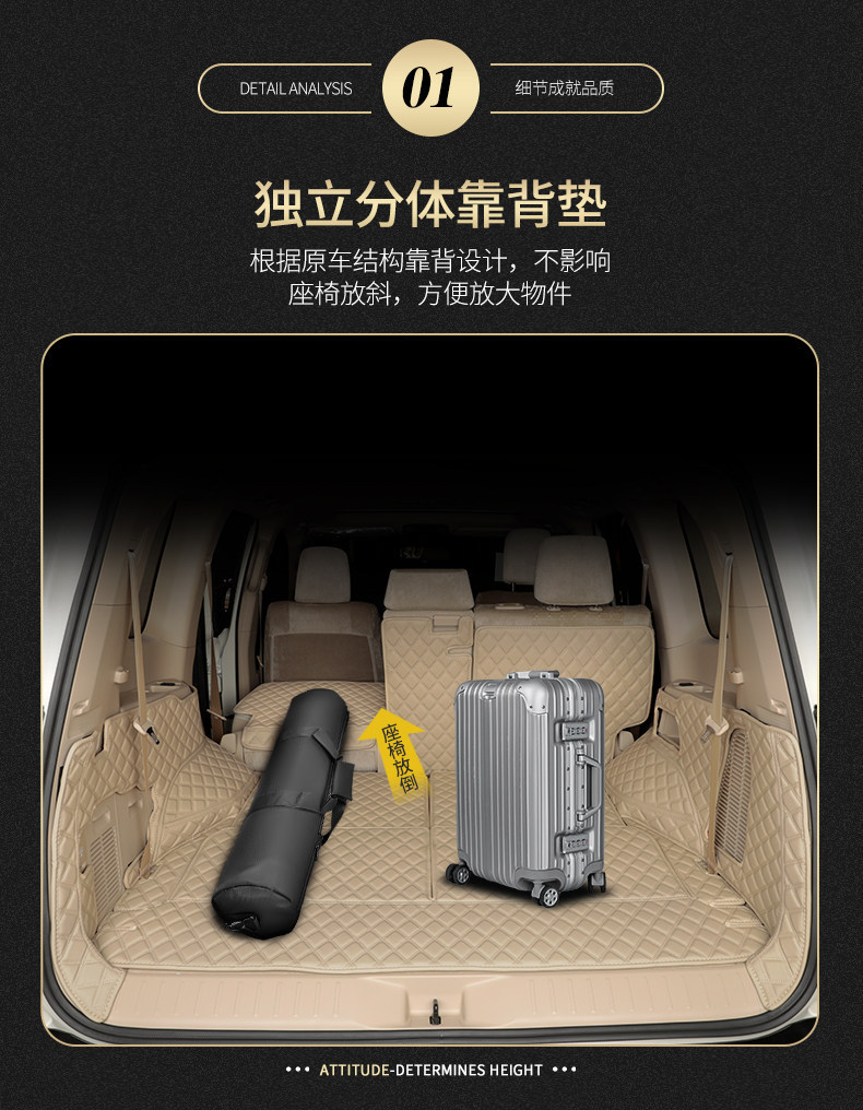 23-25 New Model Land Cruiser Trunk Mat Lc300 Full Surround Rear Compartment Mat Lc71 Land Cruiser Modification