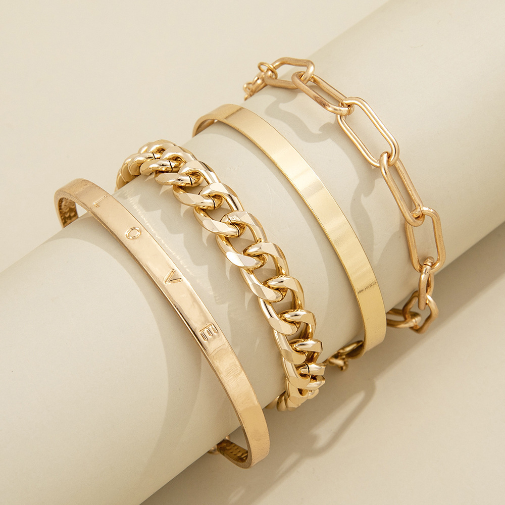 Bracelet multicouche minimaliste empilable style quotidien_voghion.com