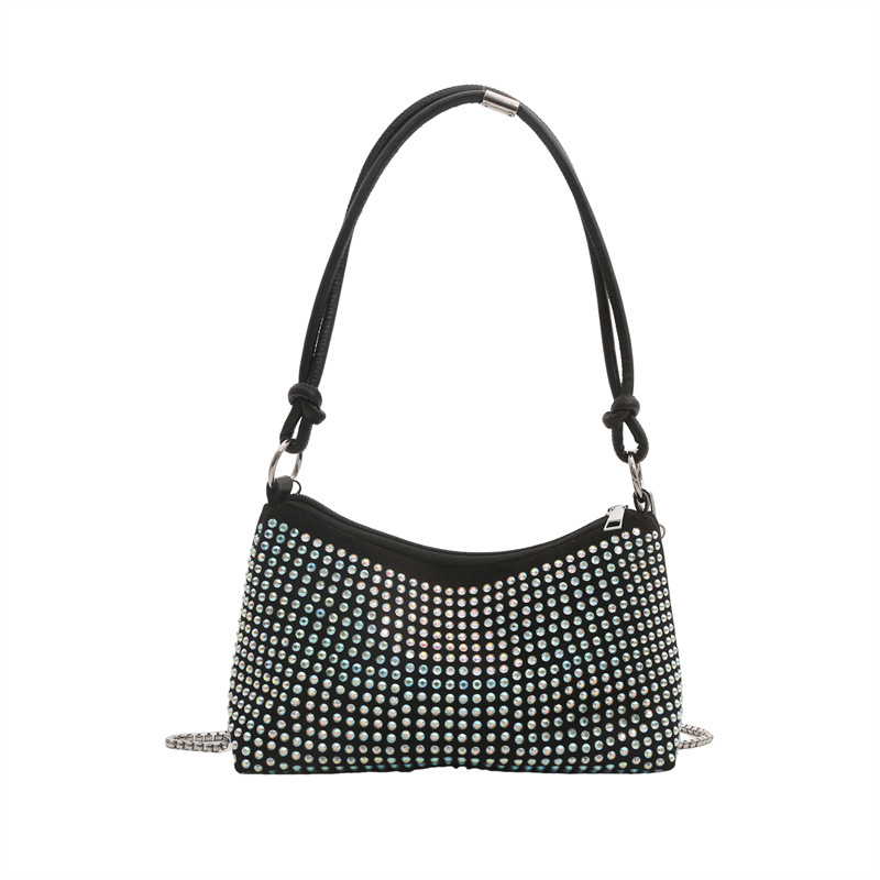 Bolso con incrustaciones de diamantes para mujer 2024 nuevo bolso de hombro de moda de alta calidad de estilo extranjero de primavera y verano bolso bandolera de todo fósforo de nicho