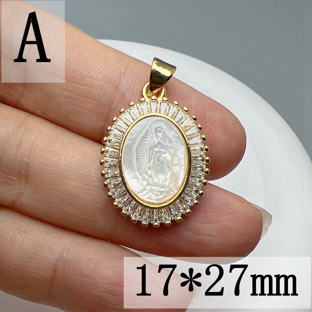 DIY Jewelry Accessories Classification 1 Piece Copper Shell Zircon Human Pendant
