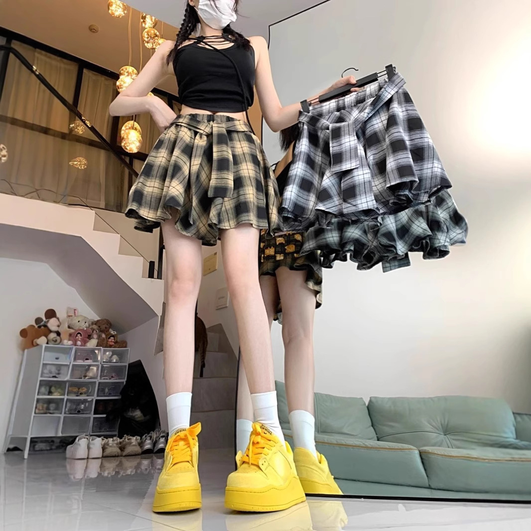 Elegant summer retro skirt, trousers, suitable for spring and autumn, style
