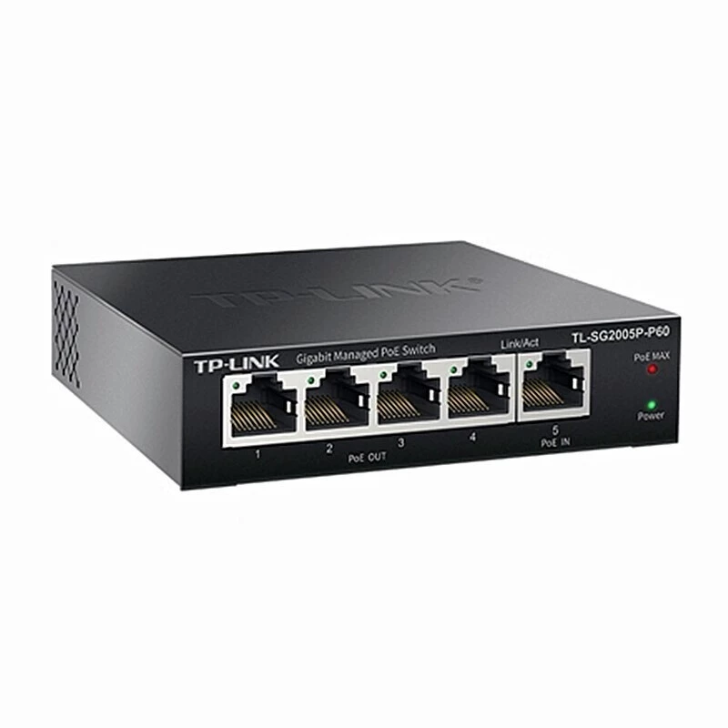 TP-LINK TL-SG2005P-P60 PoE питание и прием интегрированного устройства 5-портовый коммутатор полного гигабитного уровня с облачным управлением