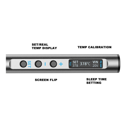 T12 digital display soldering iron soldering pen portable electric soldering iron mini soldering station PD65W powered digital display small constant temperature soldering iron