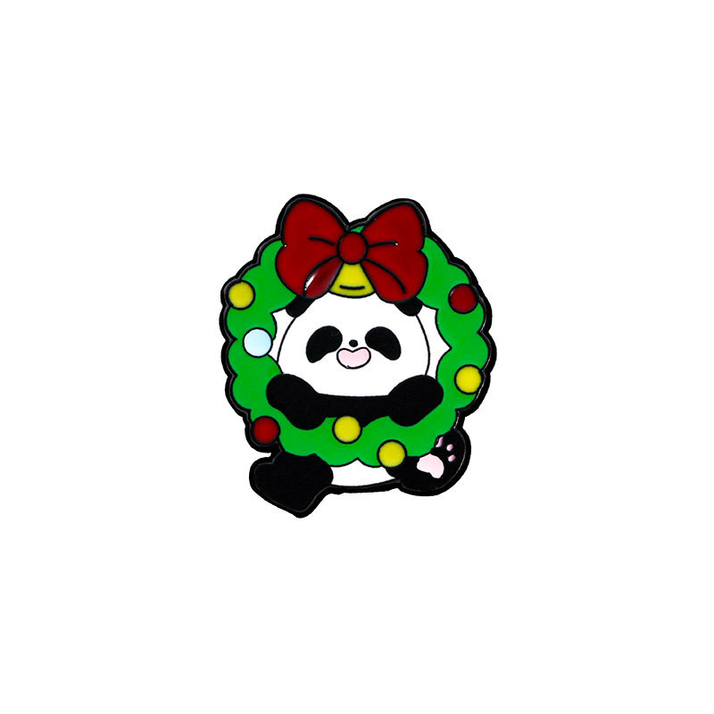 Broche de Navidad insignia de aleación caricatura adorable Santa Fe Navidad decoración de mochila escolar