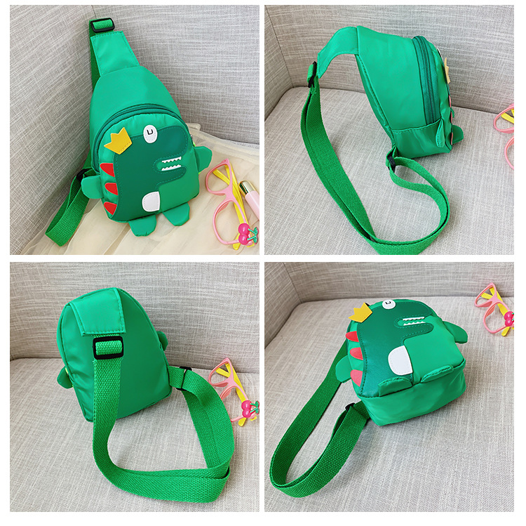 Kid'S Small Nylon Dinosaur Cute Semicircle Zipper Fanny Pack display picture 1