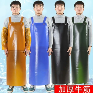 定制logo加厚耐磨牛筋防水围裙工作干活劳保石材屠宰围裙批发防水