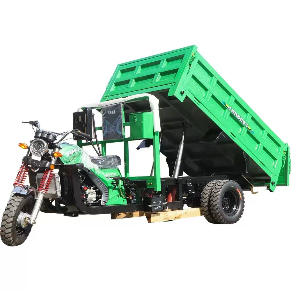 Бензиновый трехколесный мотоцикл, пятиколесный самосвал, тяжелый сельскохозяйственный трицикл с водяным охлаждением и бензиновым двигателем, трицикл с боковым прицепом.