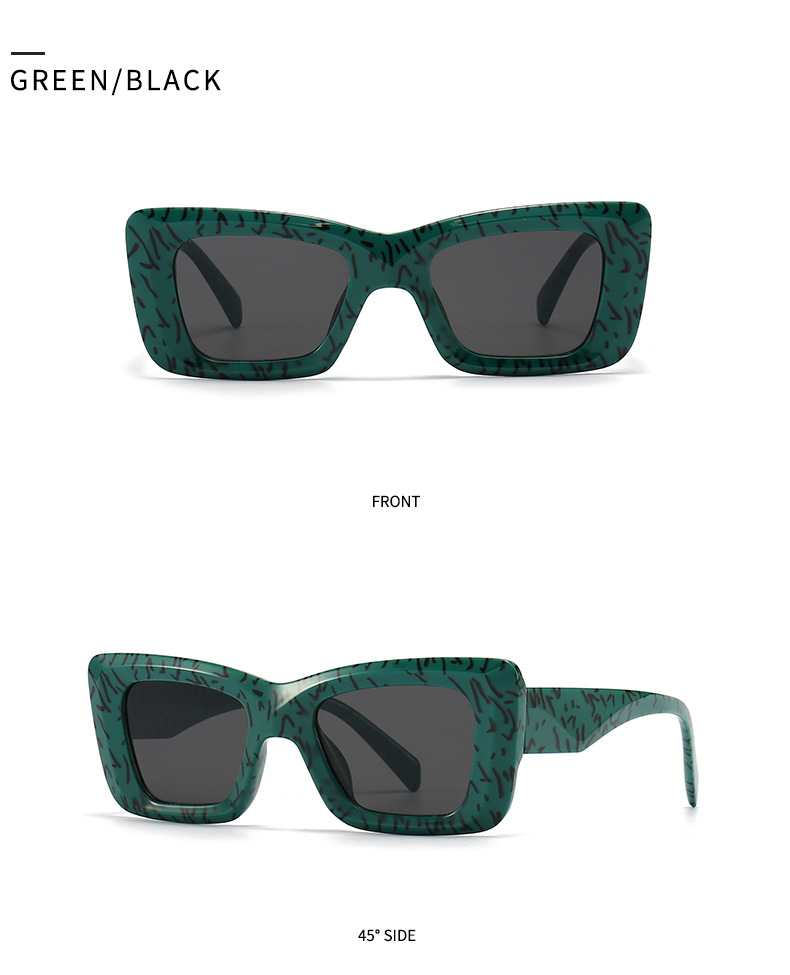 New European and American fashion catwalk small frame cat eye sunglasses for women, trendy sunglasses for men, cross border 9137 UV protection_voghion.com