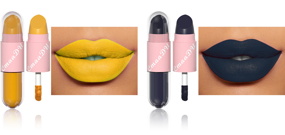 Check it out! Link Disclaimer - Exclusive for foreign trade :CmaaDu Face Color Lipstick and Lip Gloss Two-in-one Matte finish undefined
