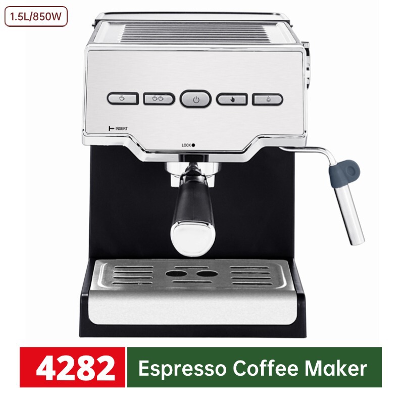 Cross-Border Office and Home Use Semi-Automatic Italian Coffee Machine with Pressure for Frothing Milk and Making Cappuccino