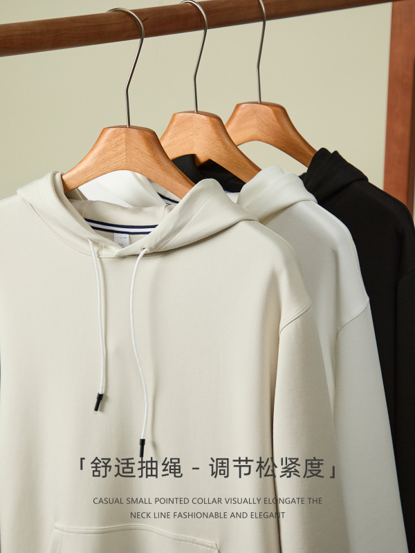 柜货奢品！秋冬重磅莫代尔云感厚实上衣男士高端休闲时尚连帽卫衣|undefined