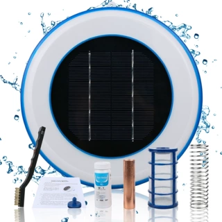 Solar pool ionizer泳池净化器 抑藻消毒水处理器欧美亚马逊热卖