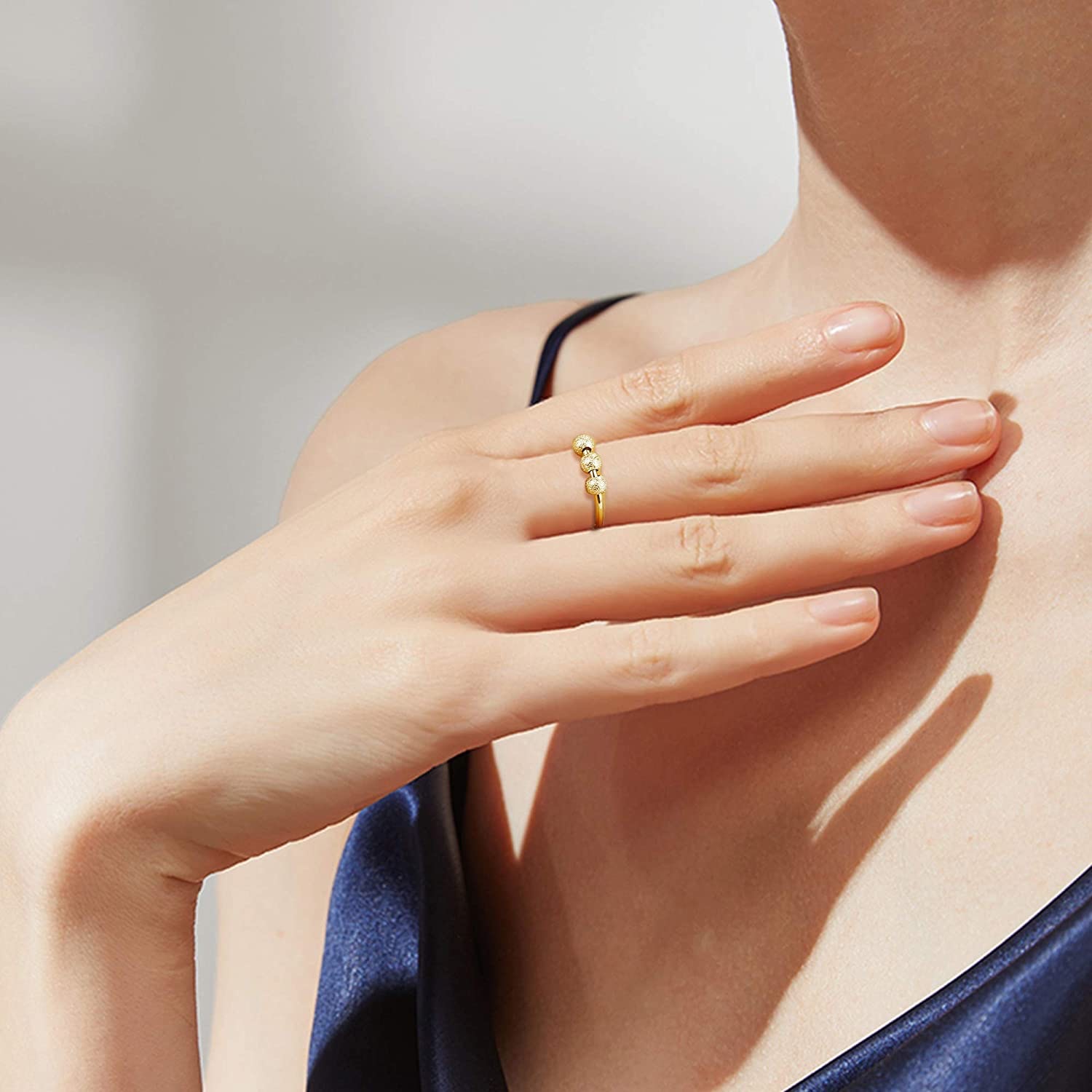 Fashion Geometric Copper Open Ring 2 Piece Set