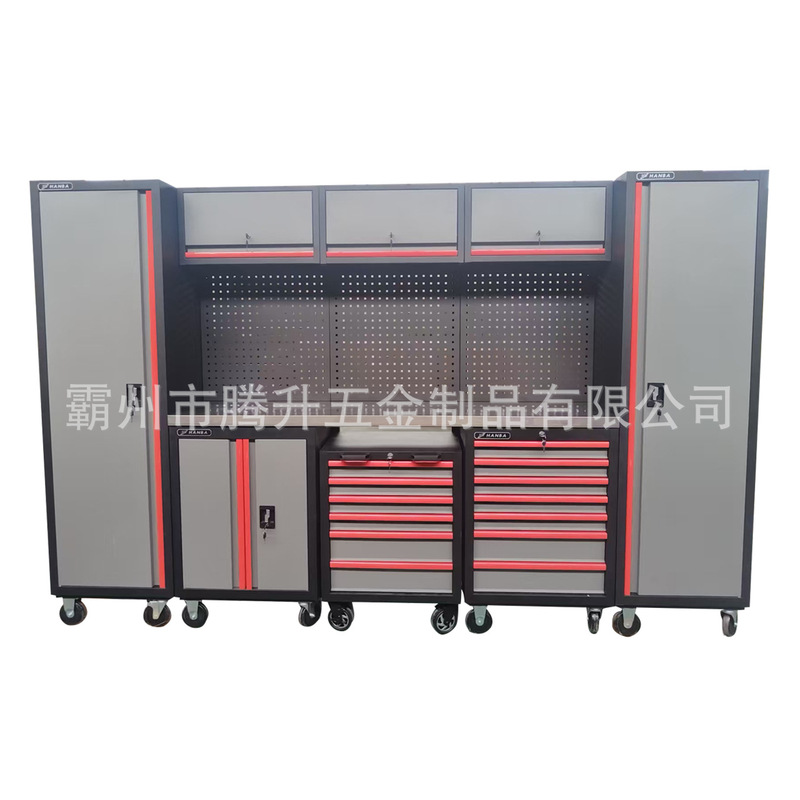 Car Combination Tool Cabinet, 4S Shop Mobile Tool Cart, Drawer-Type Heavy-Duty Workbench, Multi-Functional Maintenance Workstation