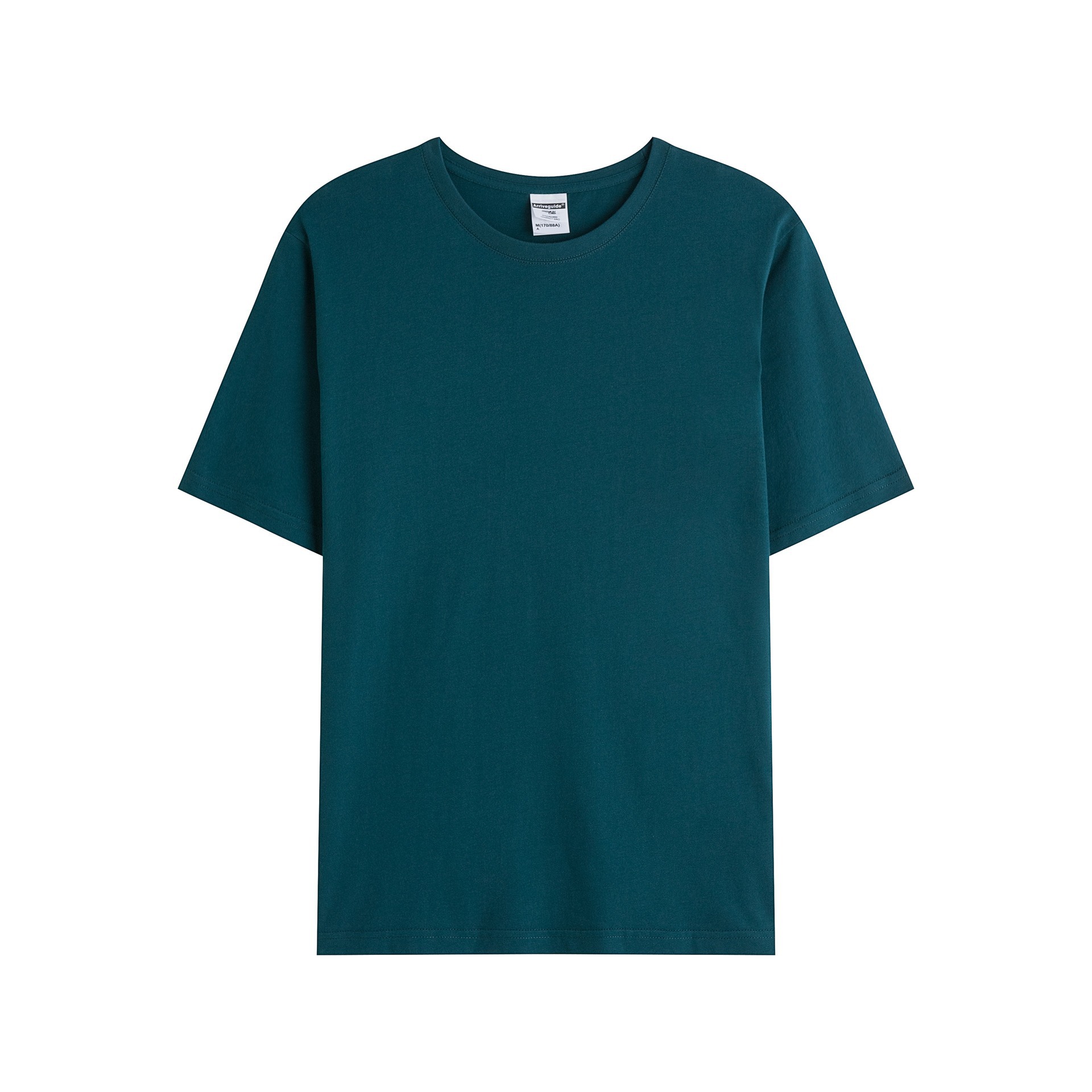 190g algodón de color sólido diario cuello redondo ropa de trabajo suelta colectiva clase uniforme cultural manga corta Camiseta impresión personalizada