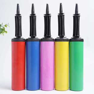 Large Balloon Inflator Hand Push Maka Hand Play Accessories Inflatable Cylinder Wholesale Air Pump Plastic Color Portable