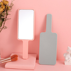 高清化妝鏡子長方形手持手柄鏡可印刷LOGO化妝鏡廣告宣傳禮品鏡子