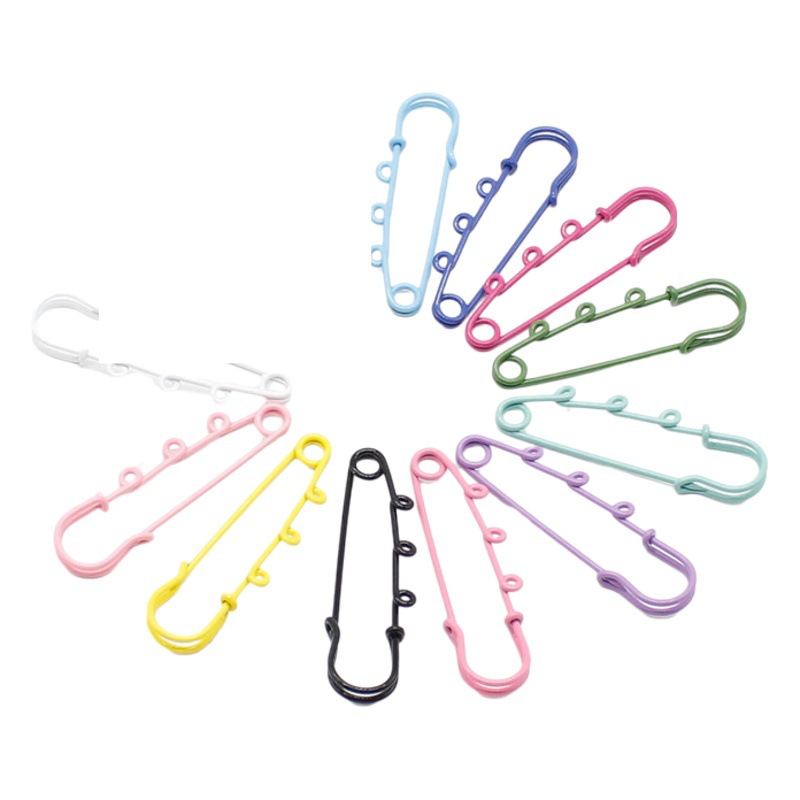 Color pin with three rings painted iron pin personality multi-color handmade diy jewelry accessories handmade jewelry making
