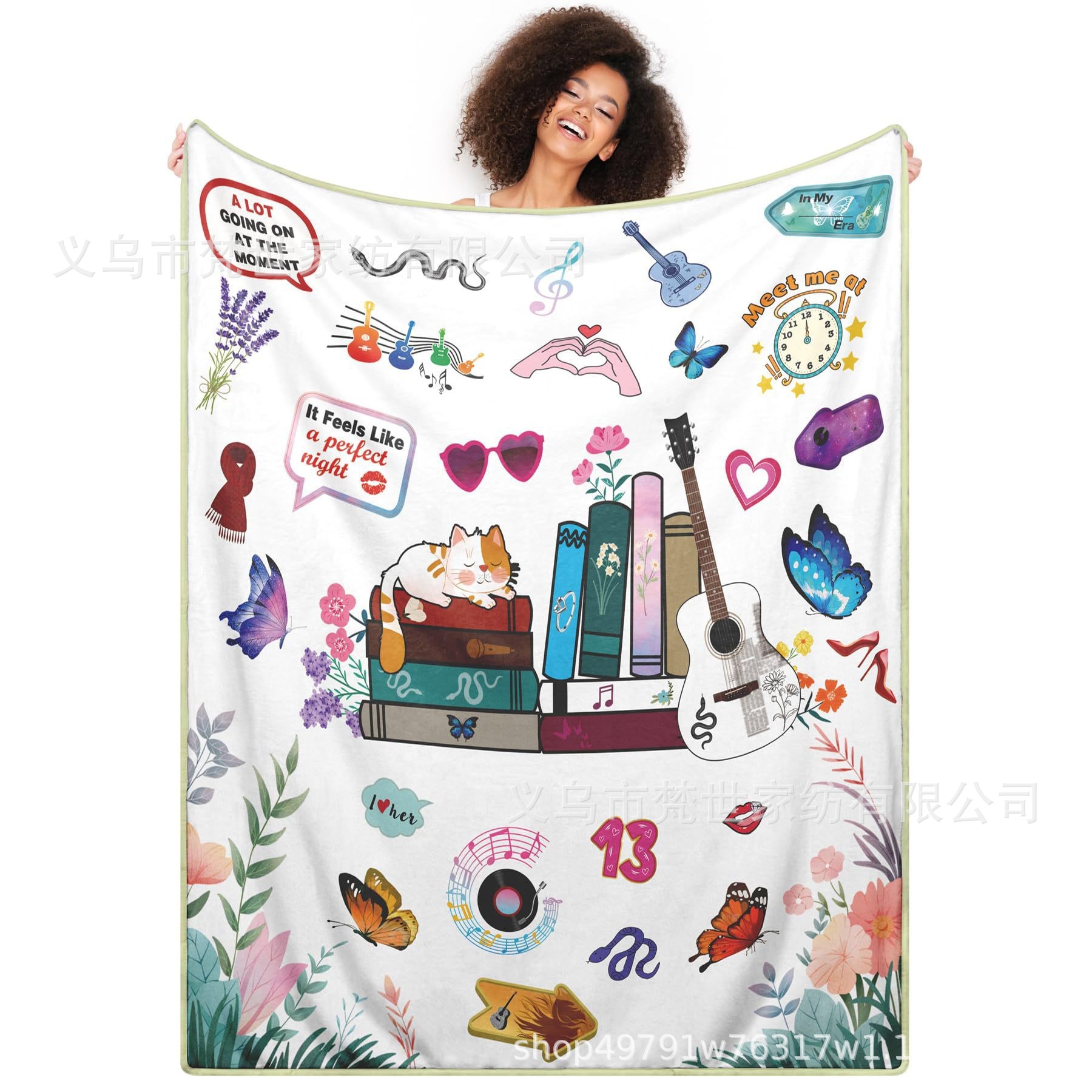 Cross-Border Music Fan Blanket Soft Flannel Concert Blanket Singer Music Album Blanket Source Factory