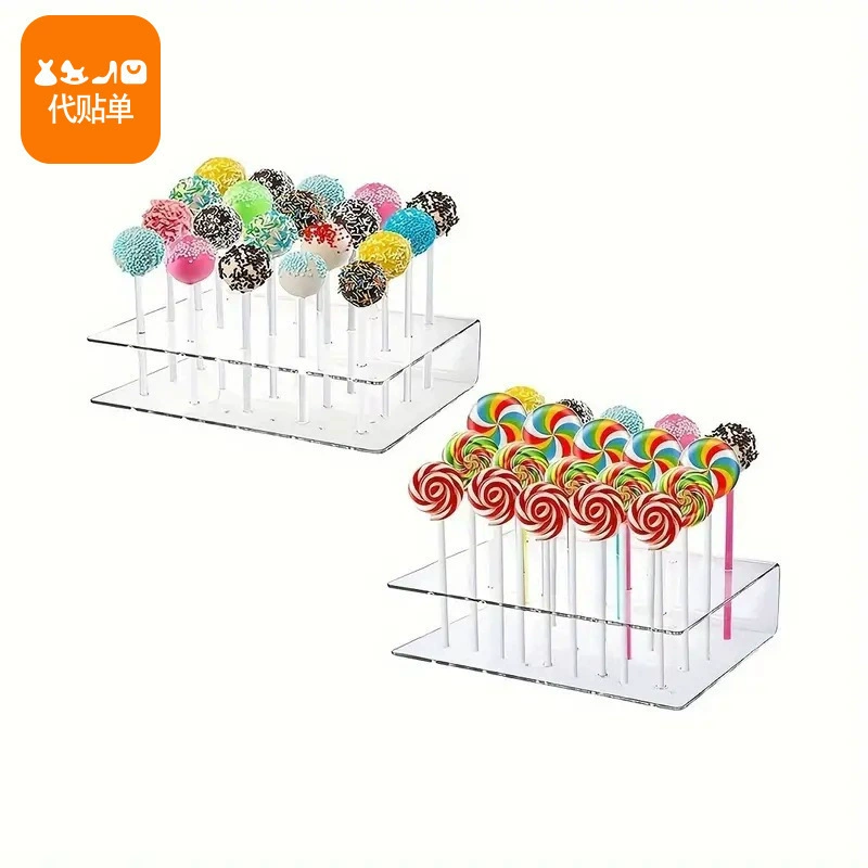 Современная акриловая подставка для леденцов на 20 отверстий, декор для закусок, украшение для дня рождения, стеклянная подставка для конфет и шоколада