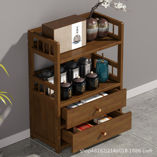 Tea cabinet storage rack office tea cabinet solid wood living room Tea side cabinet tea table side storage small cabinet
