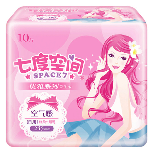 Seventh Space Sanitary Napkin Extended Day and Night Use Elegant, Breathable, Dry and Lightweight Pad for Girls