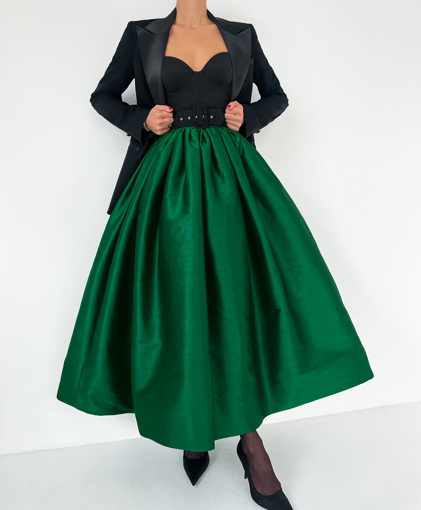 Naiste kleit ühevärviline vabaaja õhuke seelik_voghion.com