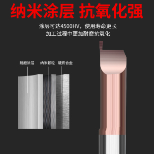 Ll Tungsten Steel Solid Alloy Mfr4B0.5 End Face Grooving Tool 1 Small Hole Boring Tool 1.5 Coating 2 Inner Hole Micro 6B2.5