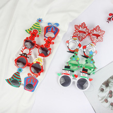跨境新款聖誕裝飾眼鏡成人兒童聖誕禮物節日用品派對創意眼鏡框
