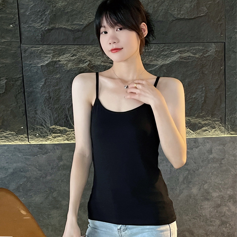 Primavera y verano modal ropa interior de fondo camisola de color sólido de las mujeres delgada cómoda transpirable ropa interior de fondo para adelgazar