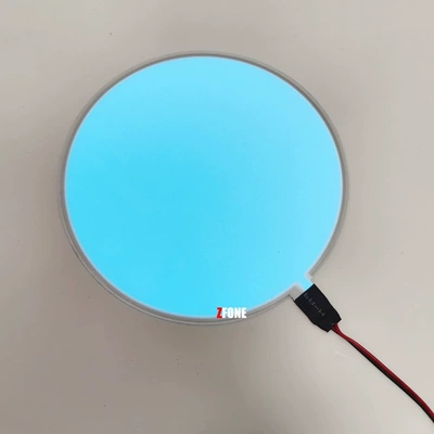 decorative light sheet battery-powered flexible – Cold light sheet - 12cm-diameter-ice-blue-battery-box