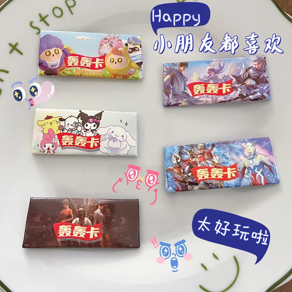 [Hot Card] Sanrio Bomb Card Egg Party Bah Bah Card Children's Handmade Fold Cigarette Card Game Toy