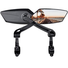 マウンテンバイクのバックミラーの電動車の平面鏡のバックミラーの騎乗部品の360度は反射鏡を調節することができます。