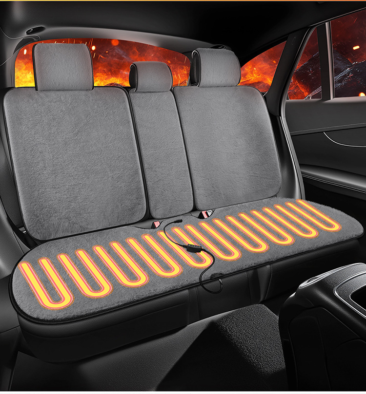 Heated Car Seat Cushion Plush Smart Ai Chip 15S Fast Heating Automatic Constant Temperature Safety Heating Seat Cushion Five Seats