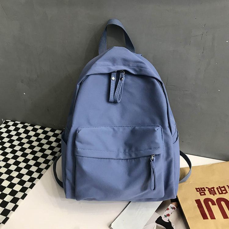 双肩包女学生校园古风百搭书包初高中生简约纯色大容量背包高颜值|undefined