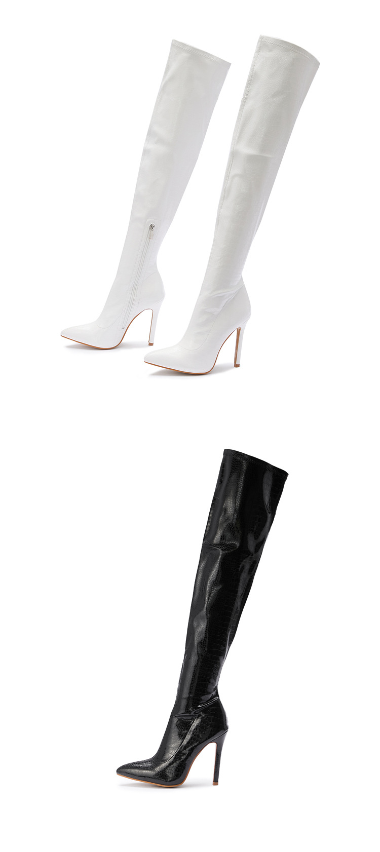 Women's Streetwear Solid Color Point Toe Over-knee Boots display picture 1