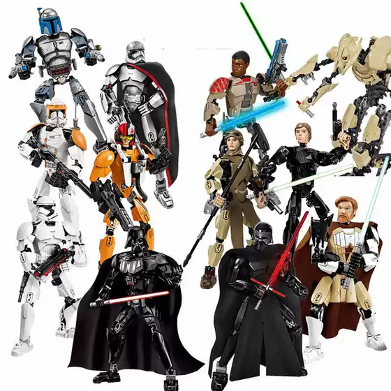 Cross-border Wholesale KSZ Star Wars Model Building Blocks Stormtrooper Articulated Small Particle Assembly Toy Drop Shipping