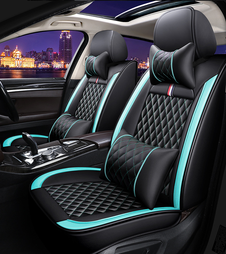 Cross-border foreign trade car seat cushion wear-resistant leather surrounded by four seasons universal seat cover source factory foreign trade wholesale