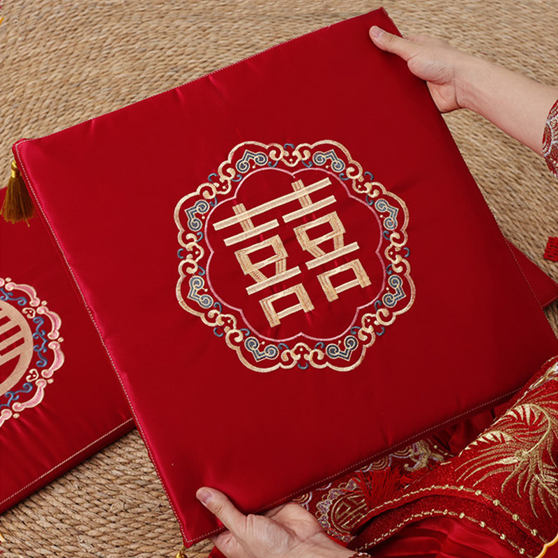 批發 結婚用品婚禮拜堂布置敬茶喜墊子跪墊一對風新娘坐福墊