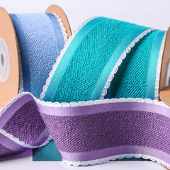 Two-Sided Person Word Pattern Suede Toothed Edge Fabric Ribbon DIY Butterfly Knot Hair Accessory Cake Gift Box Pet Leash Accessory