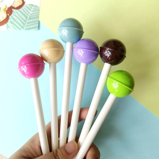 Silent Love's Same Korean Stationery Wholesale Colorful Lollipop Gel Pen Creative Cute Water Pen Student Prizes