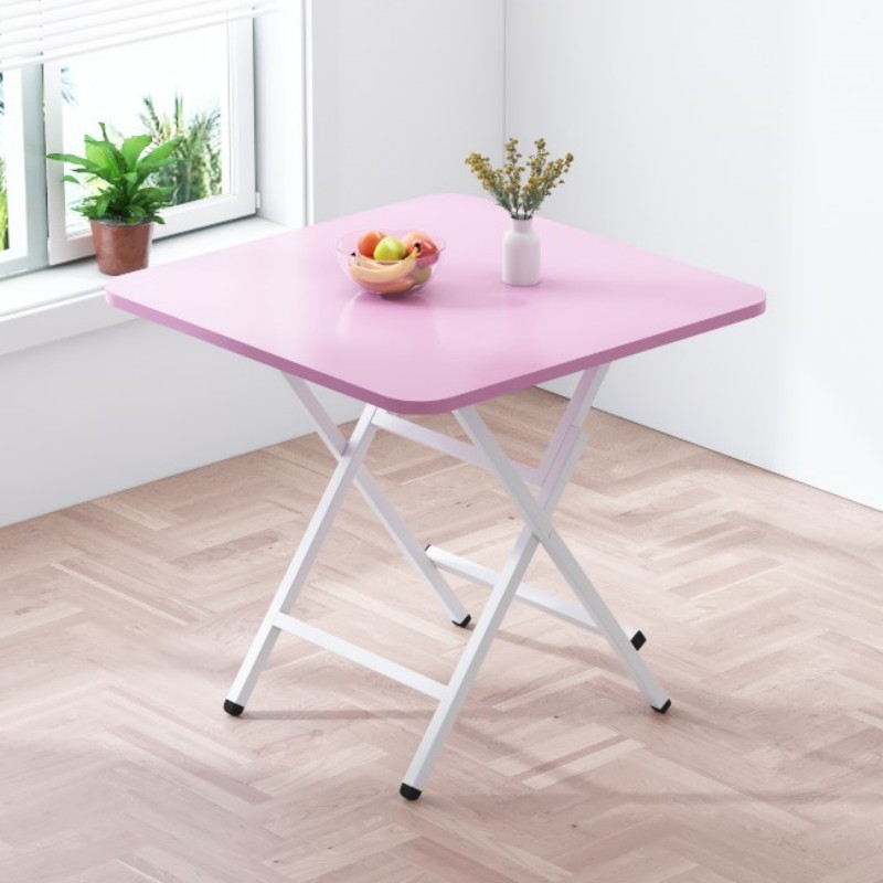Mesa plegable, mesa de comedor casera, mesa de comedor portátil simple, mesa cuadrada de alquiler, mesa cuadrada simple de comedor