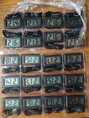 电子温度计数显温度计数字温度计鱼缸冰箱水温表测温仪带防水探头