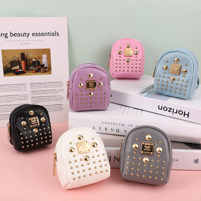 Bolso de las mujeres 2023 nuevo pequeño bolso de La Moneda bolso femenino estudiante todo partido llavero integrado auricular bolsa de la moneda