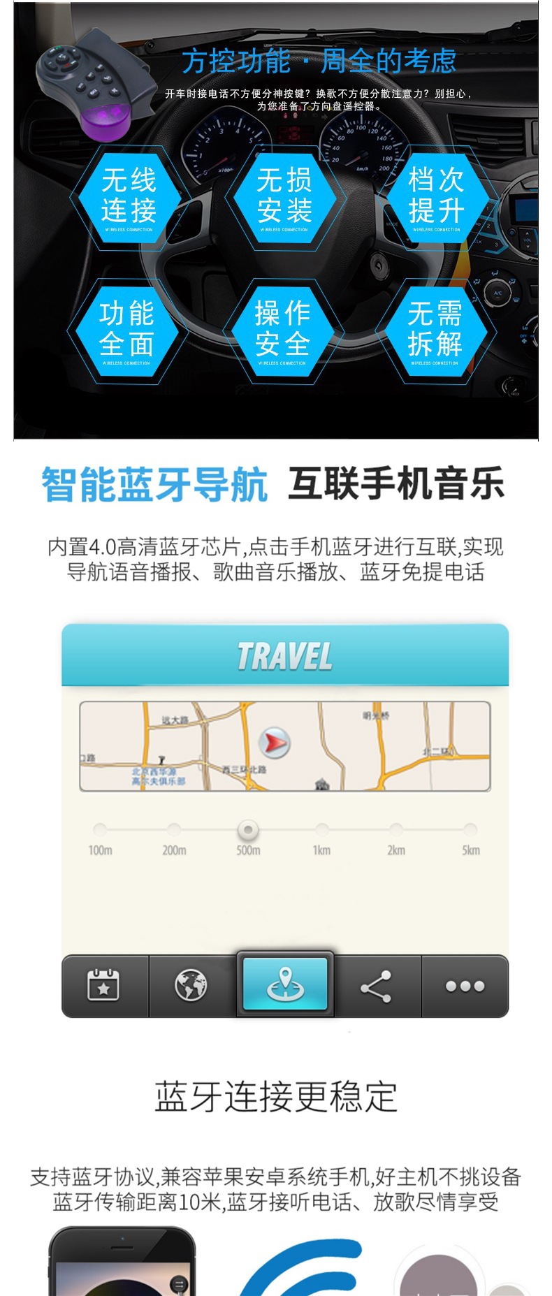 Car Radio Universal 12V24V Bluetooth Mp3 Player Main Unit Card-Insertable Audio System Truck Dvd Car Cd Player